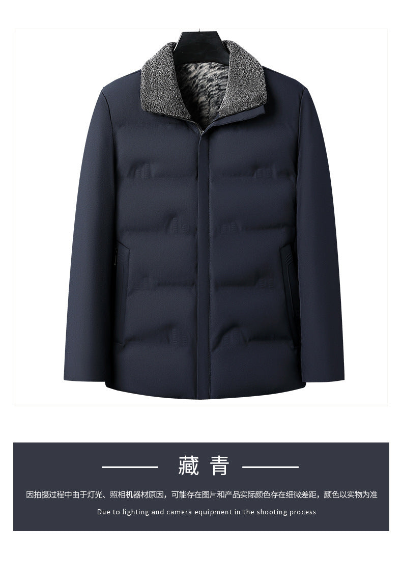 Middle-Aged and Elderly Men's Winter Cotton-Padded Jackets, Dad's Velvet Thickeneded Jackets, Elderly Grandpa's Cotton-Padded Jackets, Loose Grandpa's Cotton-Padded Jackets