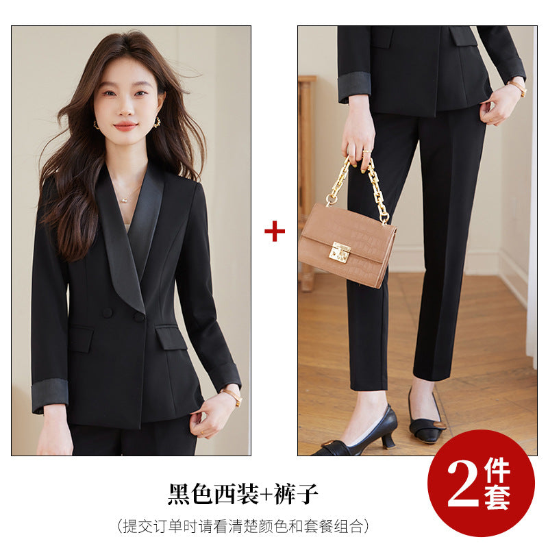 High-End Suit Suit Spring & Fall New Goddess Style Casual Slimming Look Elegant Fashion Commuter Business Professional Workwear