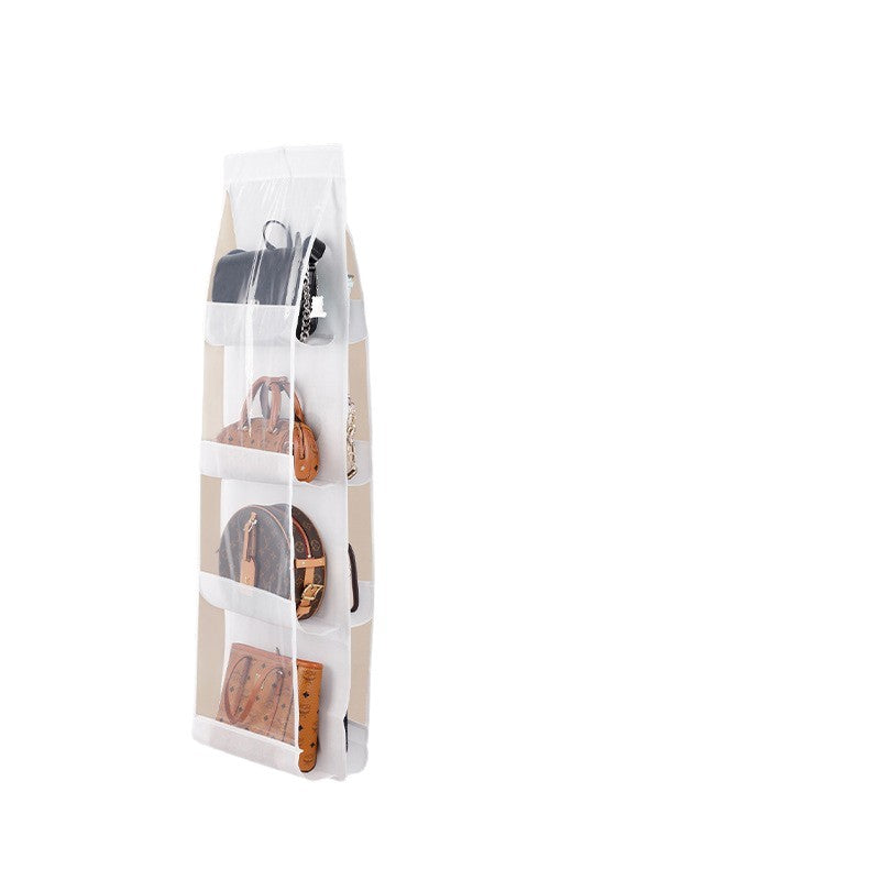 Bag Storage Hanging Bag, Wardrobe Wall-Mounted Fabric Storage Bag, Double-Sided Dormitory Storage Rack, Wall-Mounted