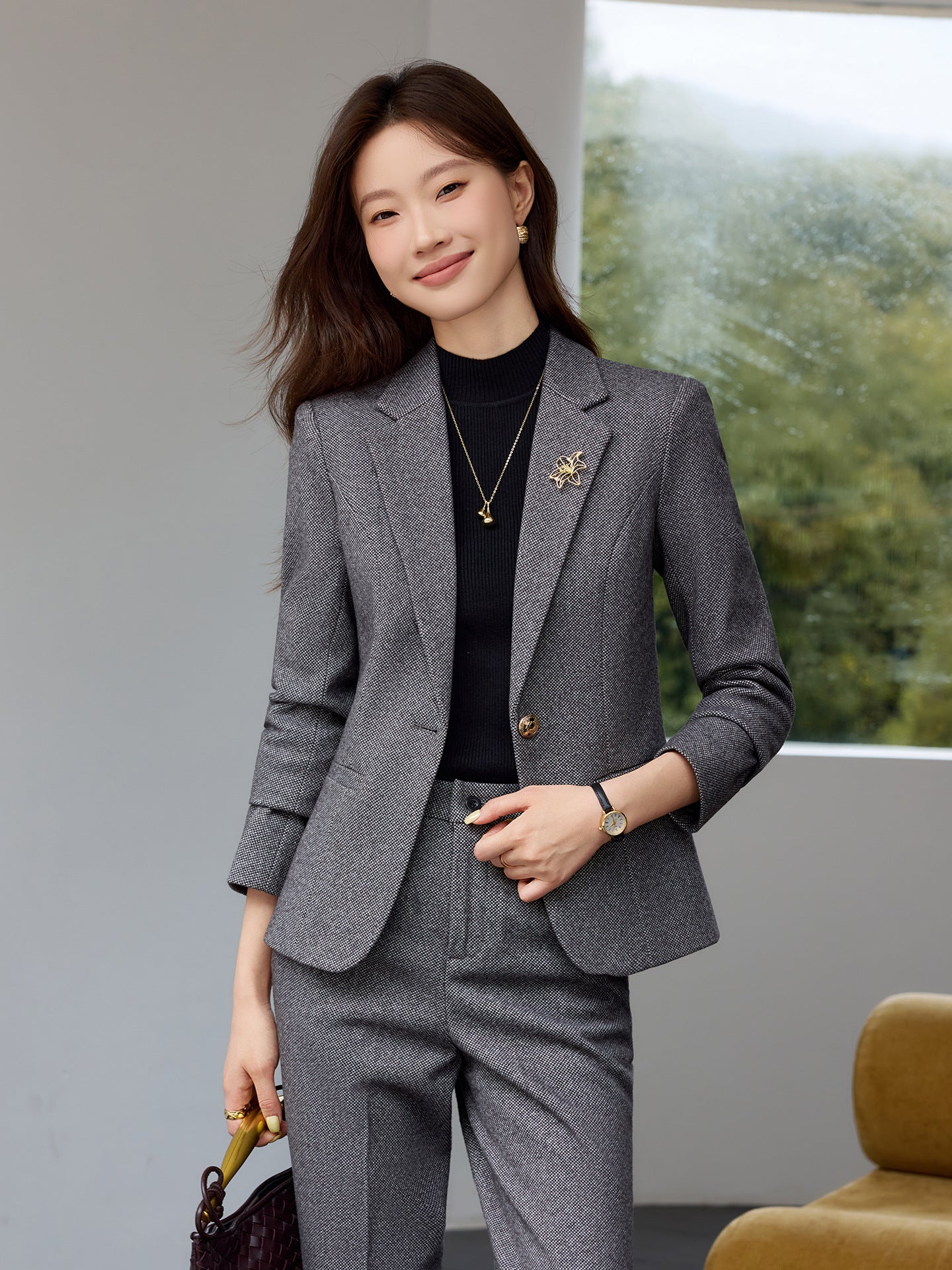 Cross-Border High-End Women's Suit Set, New Autumn Style, Professional Formal Wear, High-End, Elegant, Fashionable Workplace Suit Jacket