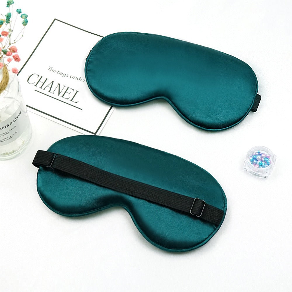 Cross-Border Wholesale Imitation Silk Eye Mask, Light-Blocking, Non-Pressing on the Eyes, Travel and Sleeping Eye Mask, Breathable Sleep Eye Mask, Adjustable
