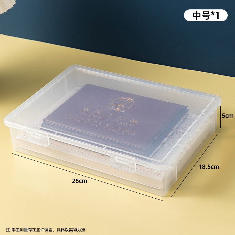 Document Storage Box for Home Use, Multifunctional Stationery, Certificate, Data, File, Card Holder, Household Registration Book Organizer, Magic Tool