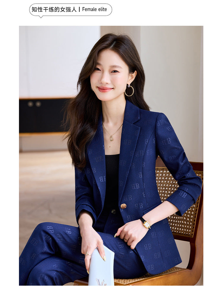 High-End Fashion Letter Printed Suit Suit for Women Spring & Fall 2025 New Design Exquisite Suit Two-Piece Set