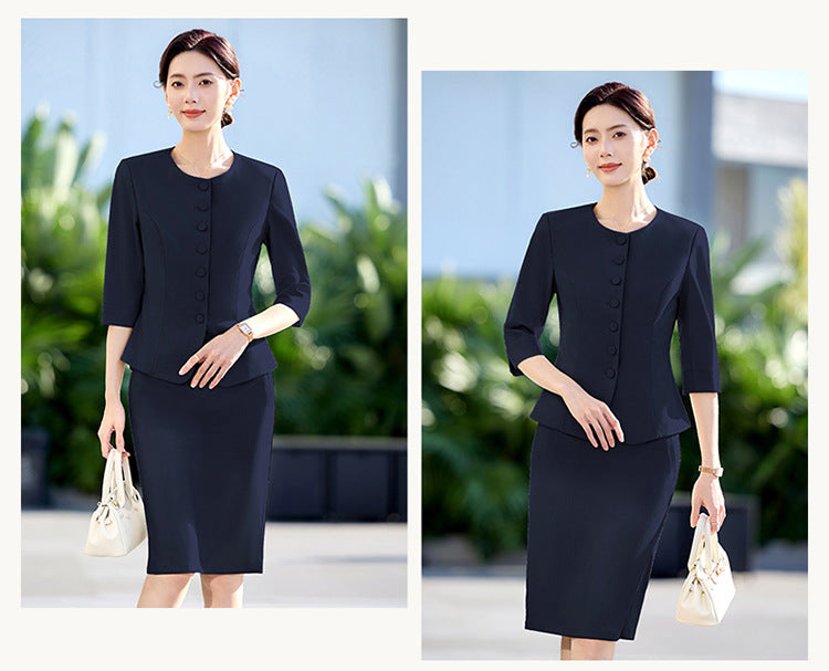 New Chinese Style Professional Skirt Classy Suit Suit for Women 2025 New Sales Workwear Conference Reception Work Clothes Summer