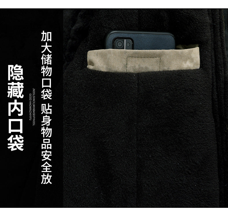 Thickened Camouflage Clothing, Fleece-Lined Cotton Coat, Warm, Cold-Proof, Windproof and Waterproof Cold Storage Labor Protection Clothing, Cotton-Padded Jacket, Cotton-Padded Work Clothes for Men