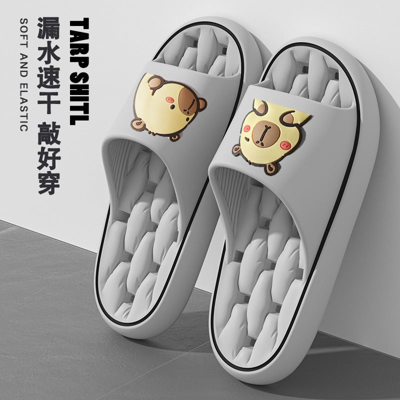 Kapi Barra Eva Slippers Women's Home Indoor Bath Shoes Bathroom Leakage Non-slip Slippers Men's Breathable Sandals