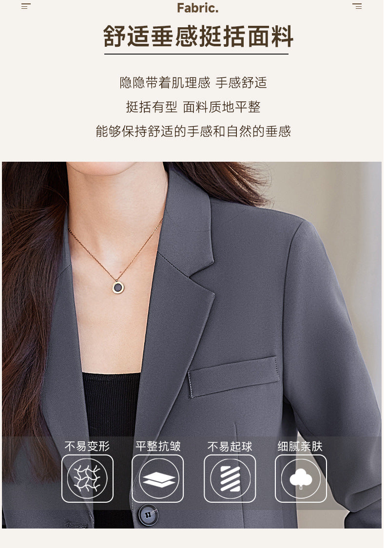 Cross-Border Women's Blazer Formal Wear Women's Suit Professional Teaching and Art Exam Attire High-End College Student Interview Suit