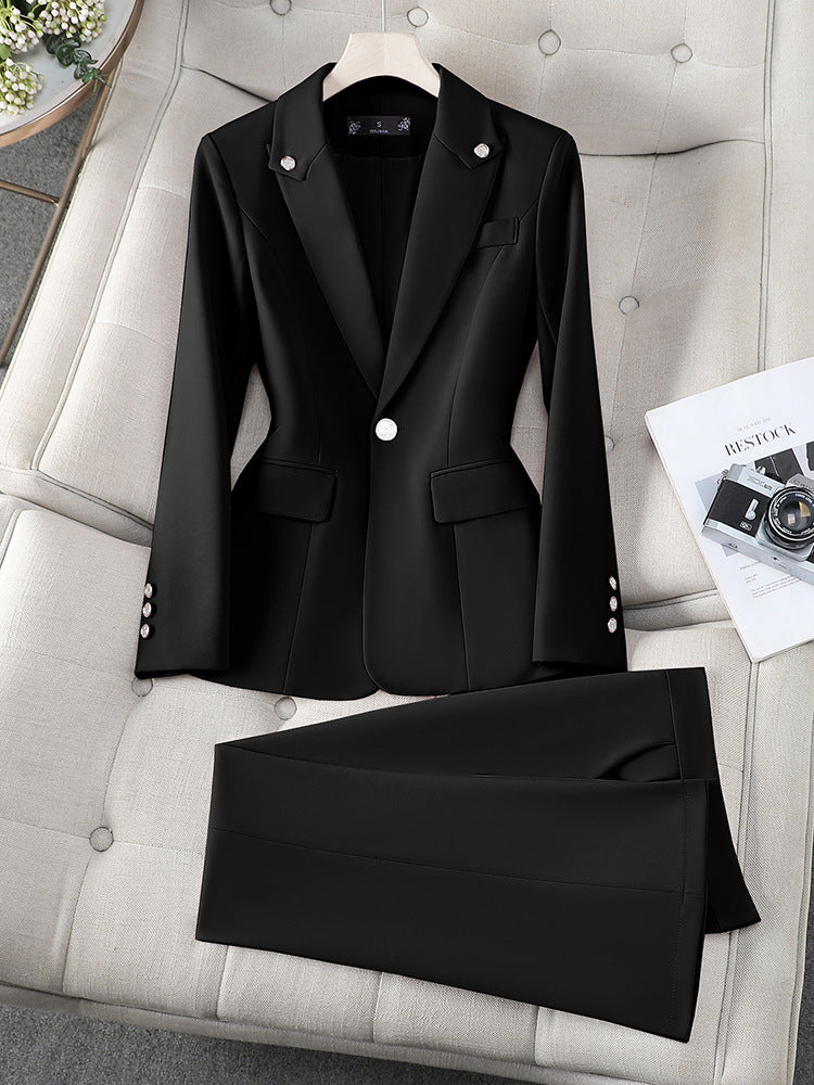 Cross-Border Women's Suit Set, New Autumn Style for College Students, Interview Formal Wear, Elegant Goddess Style Casual Blazer