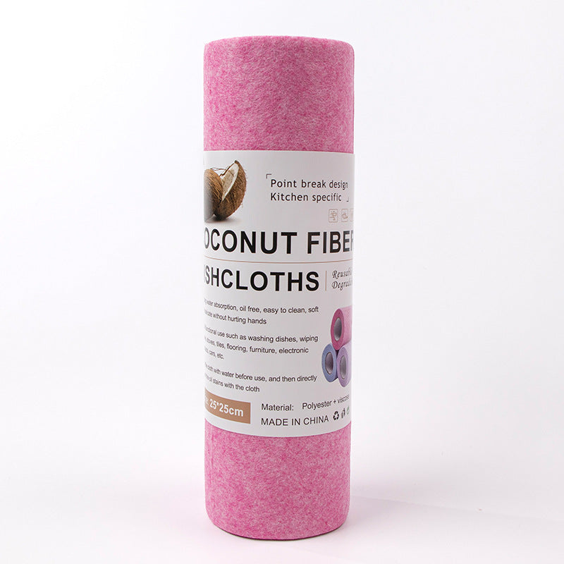 Cross-Border Ultra-Fine Fiber Polyester Towel Roll, Multi-Functional Thickened Kitchen Dishwashing Cloth, Lint-Free Hand-Tearable Cleaning Cloth