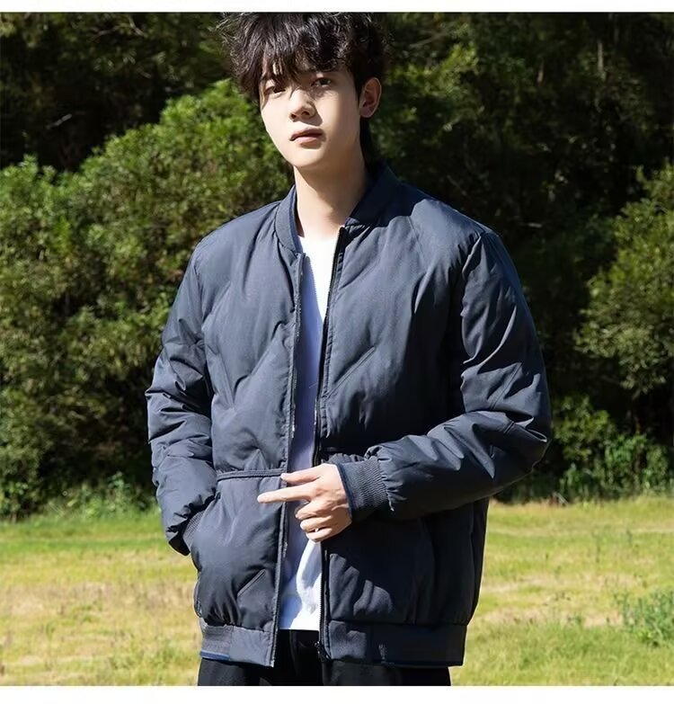 Men's Oversized Trendy Cotton Jacket for Autumn and Winter, New Fashion Baseball Jacket, Warm Thick Coat
