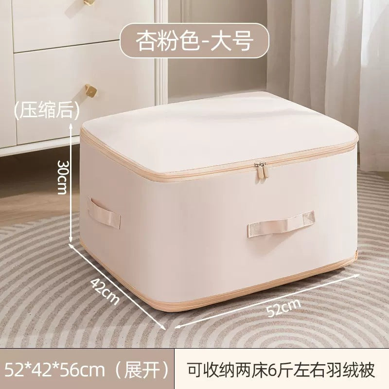 Quilt Storage Bag, Vacuum Compression Bag for Wardrobe, Holds down Jackets, Quilts, Clothes, No Need for Air Extraction, Large Capacity