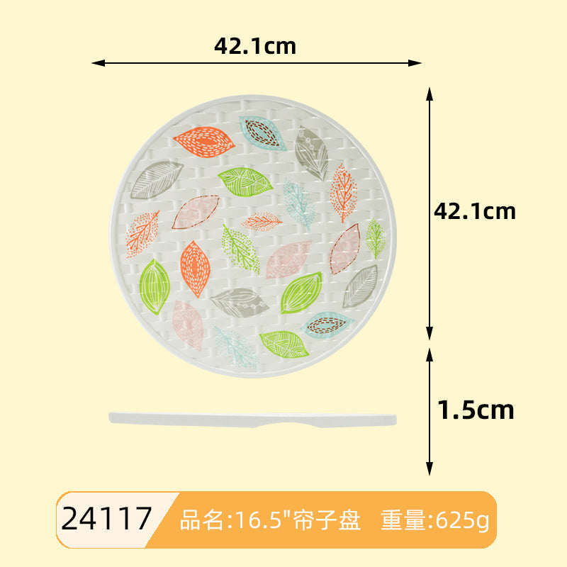 Manufacturer Wholesale Melamine Anti-Fall Customizable Dumpling Curtain Simple Round Hanging Household Commercial Dumpling Placement Tray