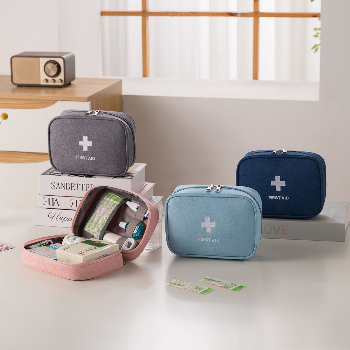Travel Portable Medical Bag, Medicine Cosmetics Bag, Portable Medicine Bag, Outdoor Emergency Bag, Student Dormitory Medical First Aid Bag