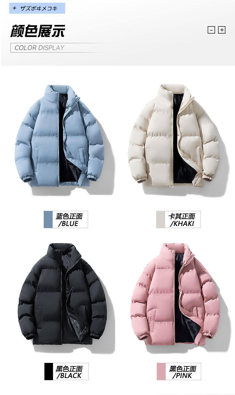 Cross-border foreign trade wholesale winter cotton-padded jacket male teenagers students thickened bread clothing trend warm cotton-padded jacket jacket male