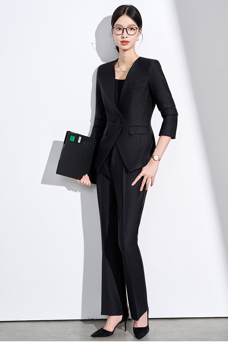 Cross-Border Suit Jacket for Formal Occasions, Fashionable Goddess Style, Versatile, High-End, Elegant, Interview Office Suit Set