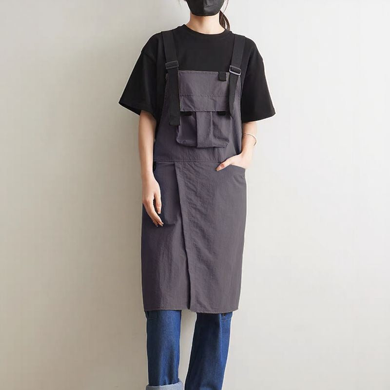 Apron for Women, Korean Style, Fashionable, Suitable for Baristas, Milk Tea Shops, Hair Salons, Nail Salons, Restaurants, Workwear, down Jacket, Casual Workwear
