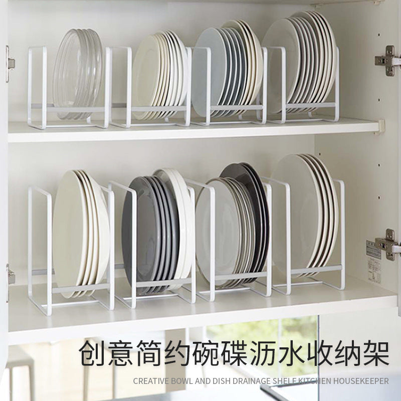 Cross-border Simple Metal Dishes Storage Rack Cabinet Dish Draining Kitchen Finishing Dishes Rack Storage