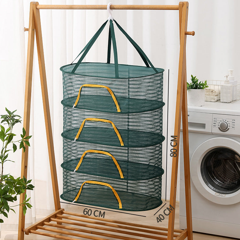 Drying Net Dry Goods Artifact Fly-proof Cage Foldable Balcony Dry Goods Net Home Drying Fish Drying Vegetable Net