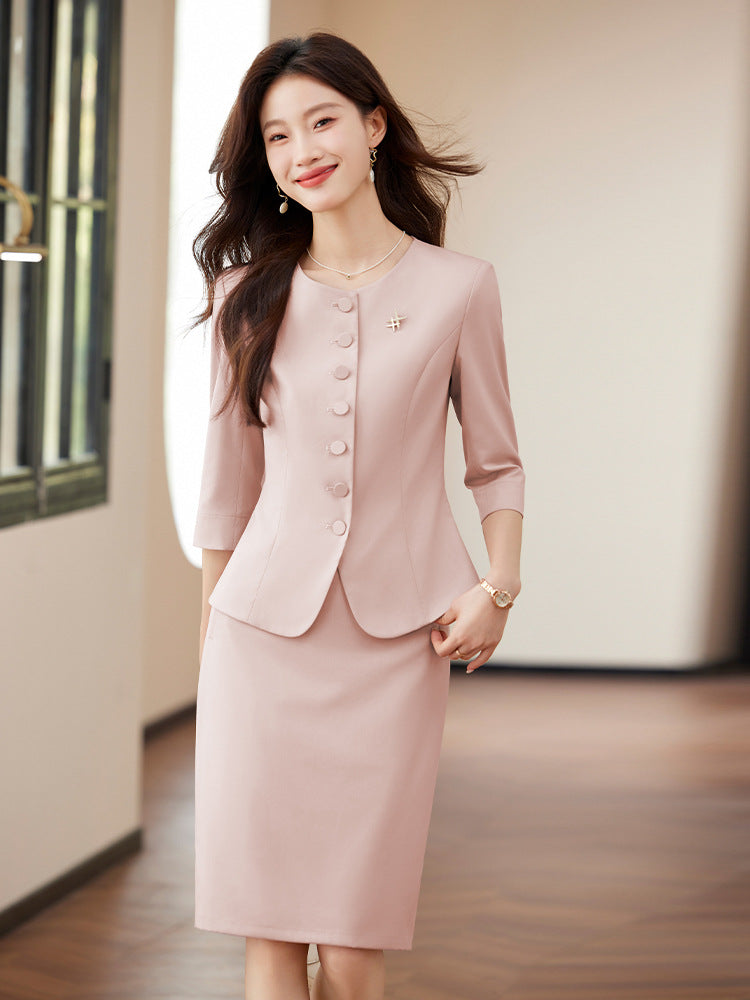 New Chinese Style Professional Skirt Classy Suit Suit for Women 2025 New Sales Workwear Conference Reception Work Clothes Summer