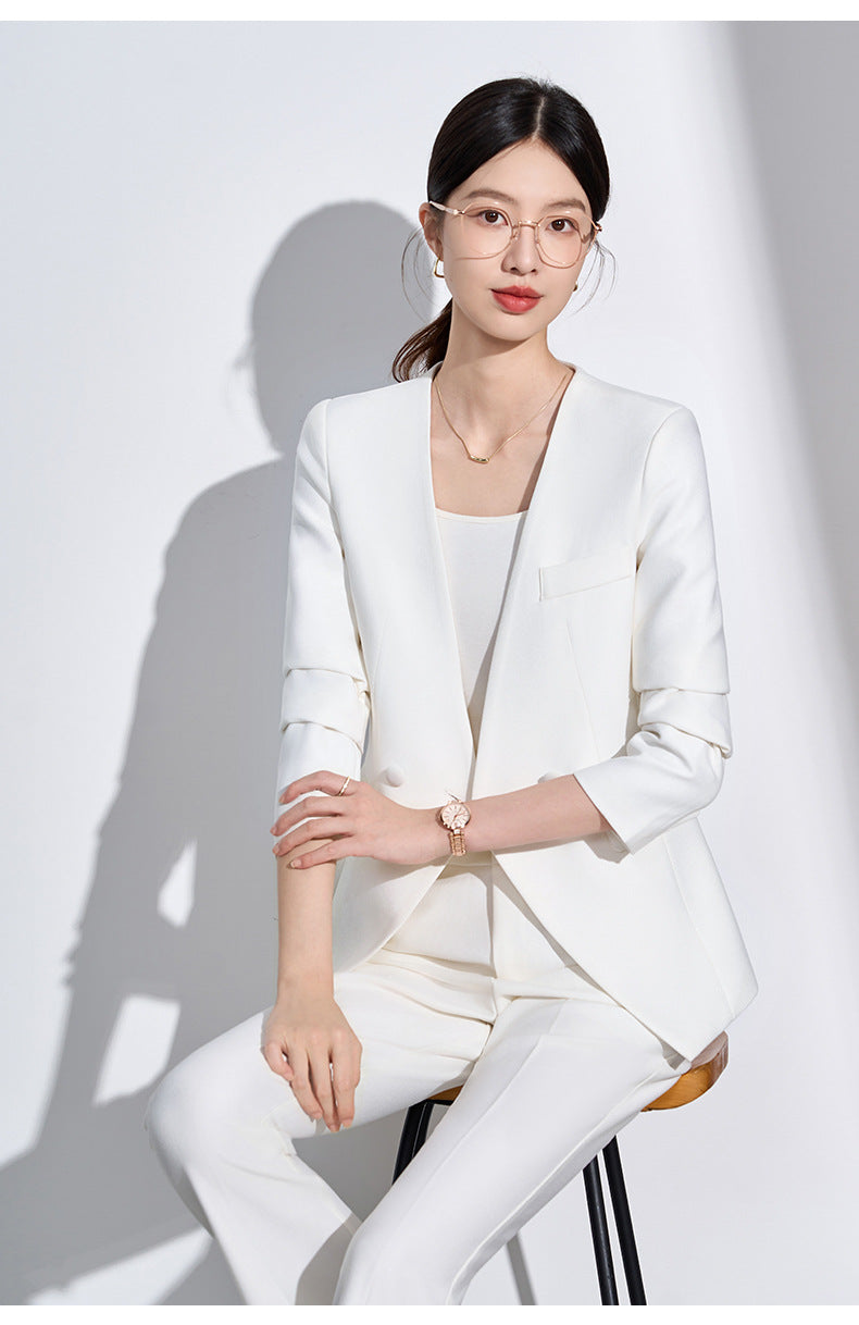 Cross-Border Suit Jacket for Formal Occasions, Fashionable Goddess Style, Versatile, High-End, Elegant, Interview Office Suit Set