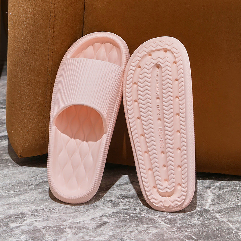 2508 New EVA Cross-border Wholesale Thick Bottom Feeling Slippers Women's Summer Couple Home Mute Bathroom Bath