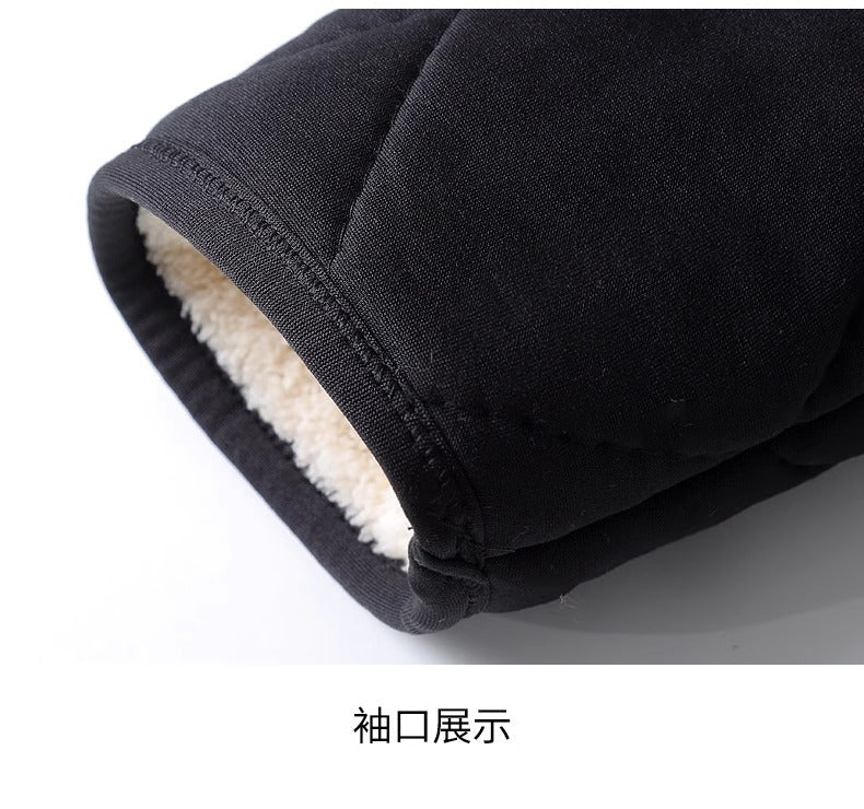Old People's Cotton-padded Coat fleece-lined Thickened Dad's Cotton-padded Coat Grandpa Lamb Velvet Warm Cotton-padded Coat Home Loose Small Cotton-padded Coat