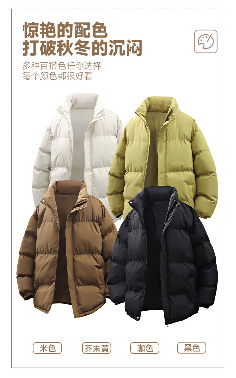 Winter cotton-padded jacket coat American fashion brand couple's bread clothing casual all-match daily loose thickened