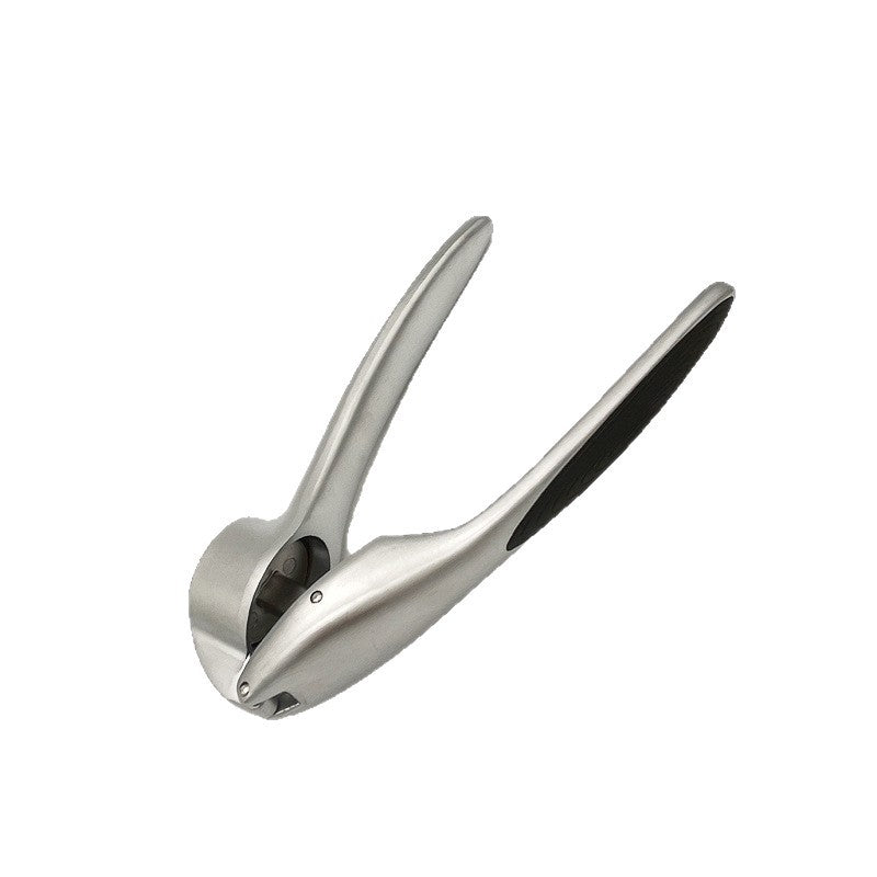 Manual Stainless Steel Zinc Alloy Garlic Press Household Kitchen Multi-Functional Garlic Press Thickeneded Clip and Pinch Garlic Press