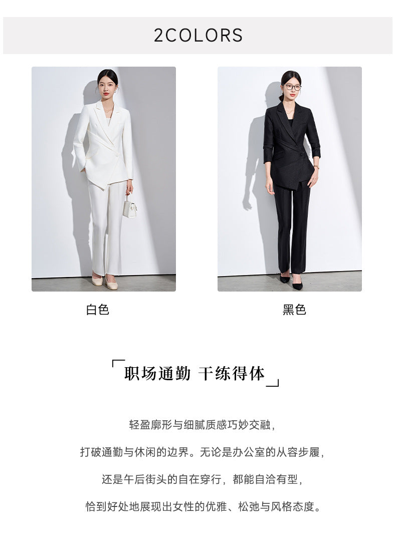 Cross-Border Women's Suit Set, New Design, Professional Formal Attire for Hotel and Beauty Salon Managers, Workwear Blazer