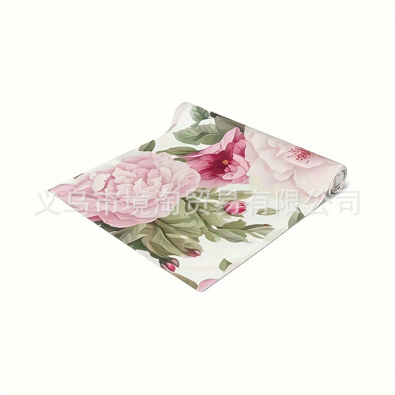 Linen Table Runner Pastoral Flower Lemon Summer Home Dining Table Outdoor Decoration Printed Tablecloth Table Runner
