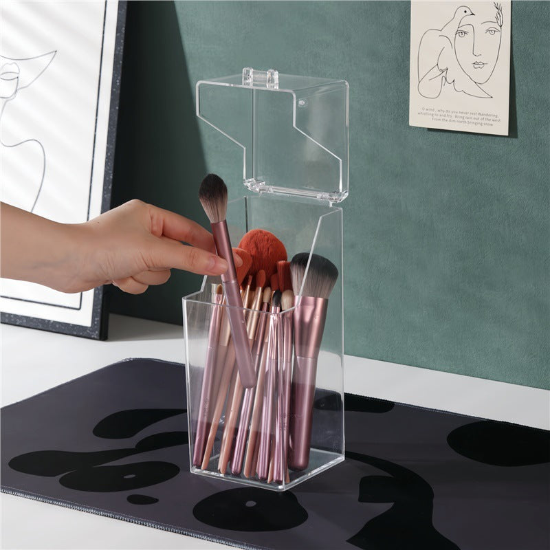 Makeup Cotton Swab Storage Box Makeup Remover Cotton Toothpick Line Acrylic Box Desktop Beauty Egg Cosmetics Storage Box