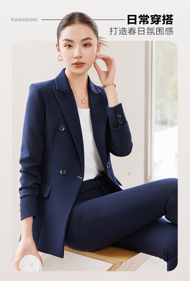 Cross-Border Women's Business Suit, Professional Attire for Interviews, College Student Blazer, Hotel High-End Elegant Workwear