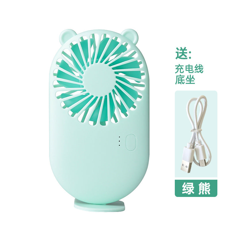 Mini Handheld Small Fan Portable Cartoon Desktop Fan Rechargeable Fan Outdoor USB Flap Pocket Pants Electric Fan