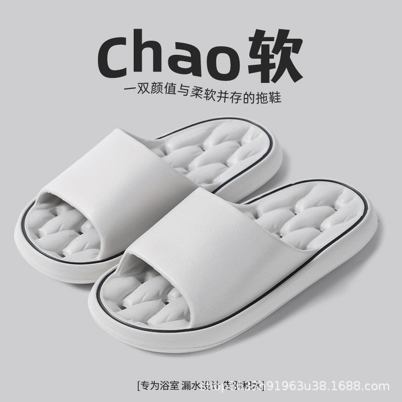 Slippers household summer women's home non-slip bathroom bath leaking sandals men's thick-soled hotel sandals wholesale