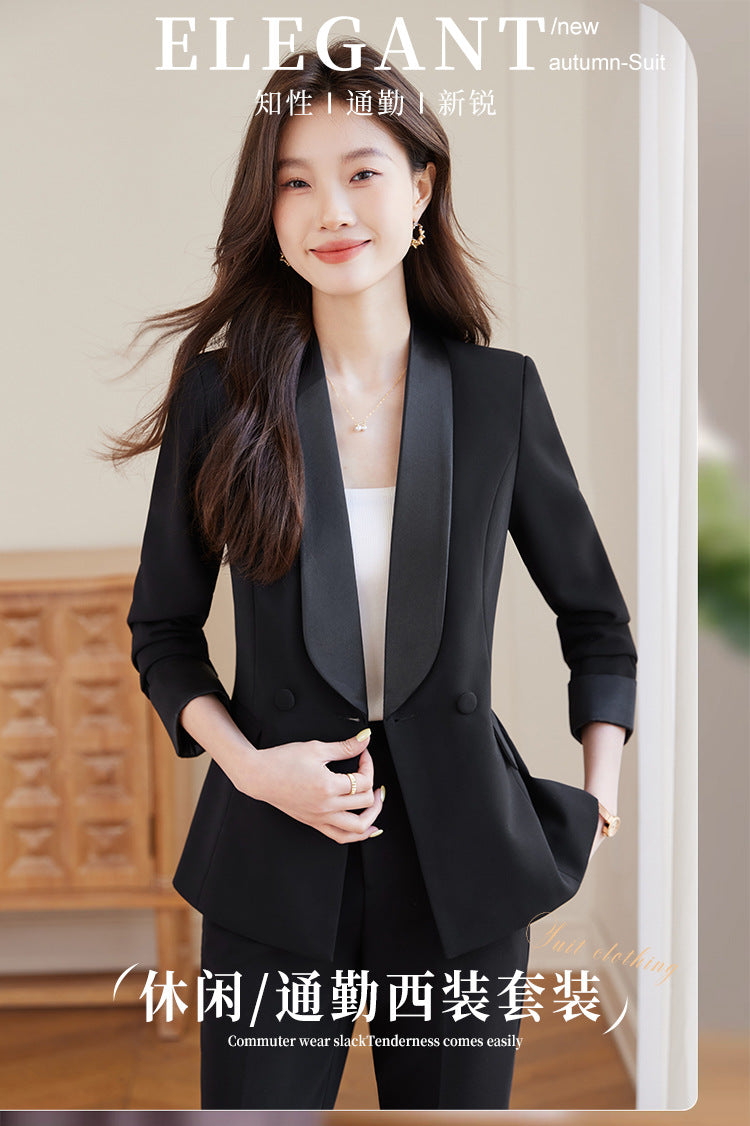 High-End Suit Suit Spring & Fall New Goddess Style Casual Slimming Look Elegant Fashion Commuter Business Professional Workwear