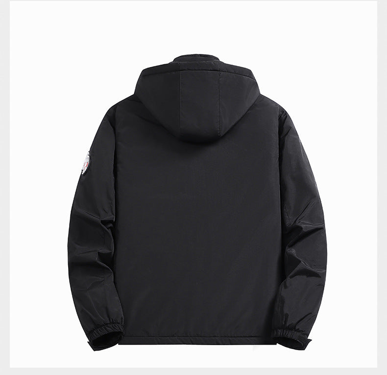 Cross-Border [M-8Xl] Cross-Border Large Size Men's Jacket Autumn and Winter New Casual Middle-Aged Men's Jacket Fleece-Lined