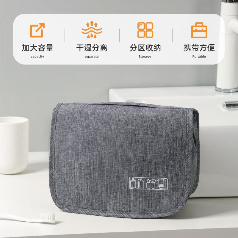 Travel Business Storage Bag for Men and Women Travel Portable Large Capacity Wash Bag Can Hanging Dry and Wet Separate Wash Storage