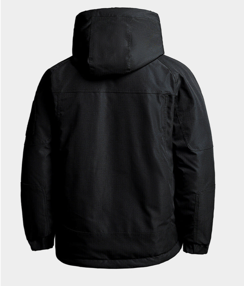 Autumn and Winter Tactical Camouflage Cotton Jacket Men's Cotton Jacket Jacket Cotton Jacket Hooded Jacket Thickeneded Work Clothes Outdoor