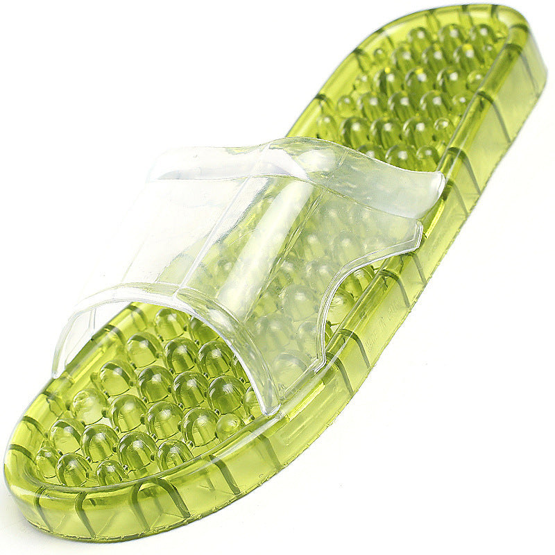 Bath Slippers Massage Plastic Hollow Leakage Bathroom Slippers Women's Summer Indoor Men's Autumn Household Massage Slippers