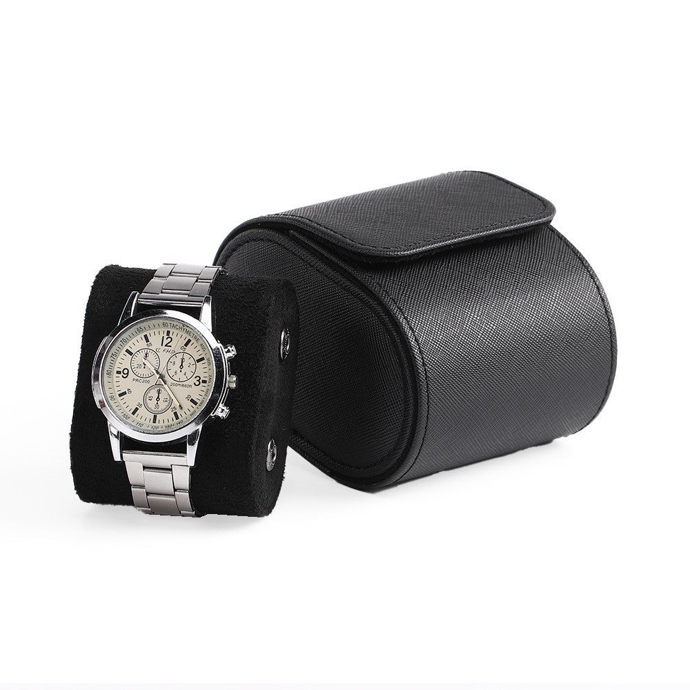 2025 Cross-Border Portable 1-Digit 2-Digit 3-Digit Watch Box Pu Leather Watch Storage Box Packaging Box Wholesale