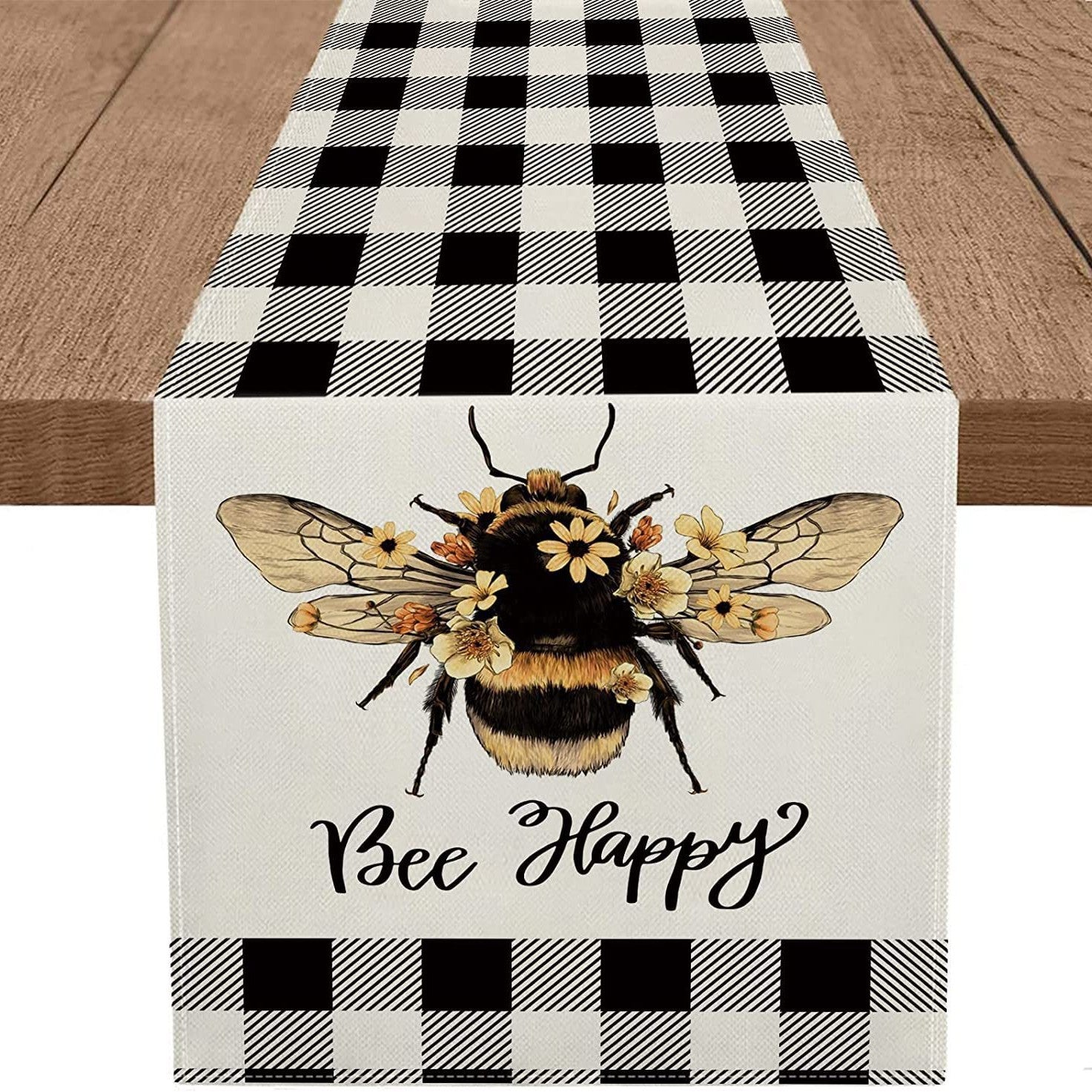 Linen Table Runner Pastoral Flower Lemon Summer Home Dining Table Outdoor Decoration Printed Tablecloth Table Runner