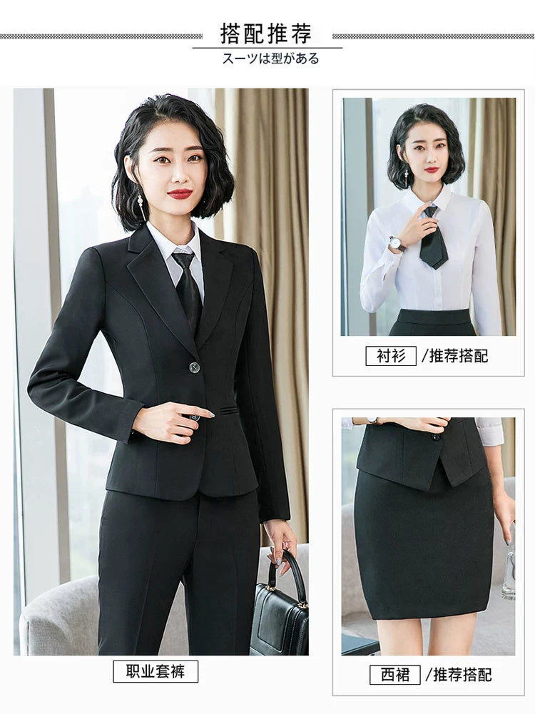 Workplace Women's Elegant Office Workers Korean Style Suit Skirt Two-piece Fashionable Casual British Style Small Suit suit