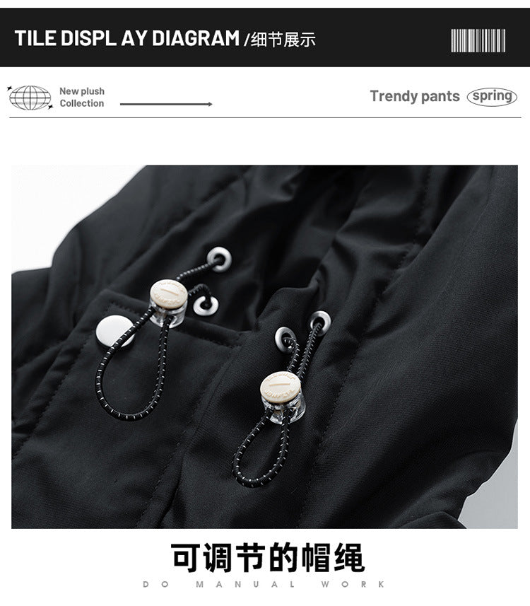 Woodpecker Assault down Cotton Jacket Men's Winter Thickeneded Warm Work Jacket Cotton Jacket New Hooded Winter Jacket