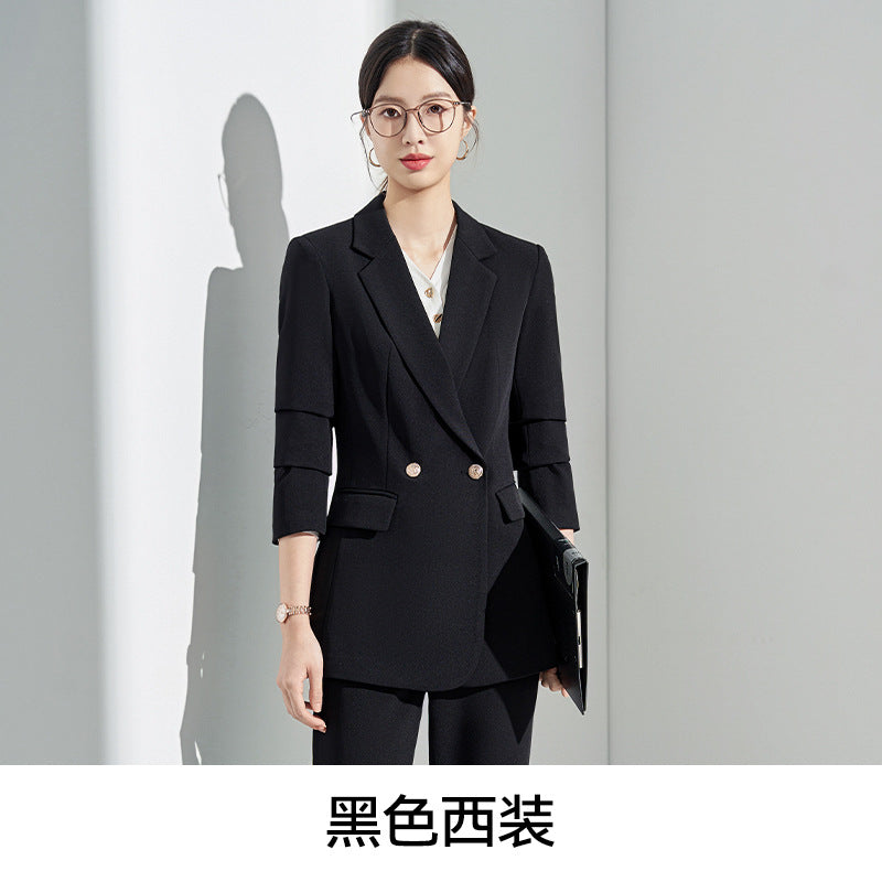 Gray Suit Women's Formal Wear 2025 New Spring & Fall Small High-End Elegant Professional Suit Work Clothes
