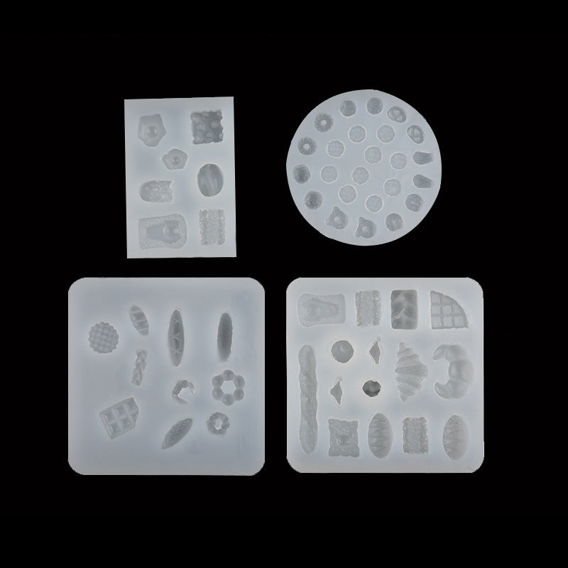 New mini cheese bread donut waffle horn bag silicone Fondant chocolate cake baking mold