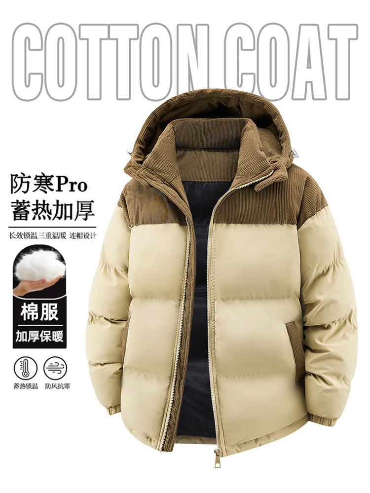 Cross-Border Large Size Hot-Selling Hooded Removable Couple High-Quality Cotton Clothing Autumn and Winter Thickened Cotton Windproof and Warm Cotton Clothing