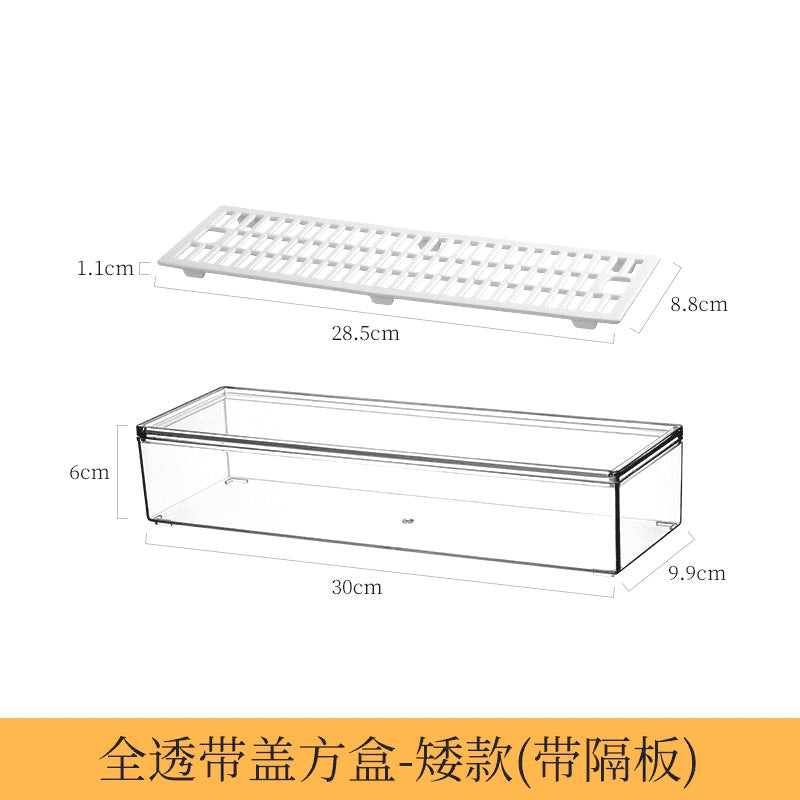 Storage box with lid storage box transparent acrylic kitchen cosmetics sundries station snacks toys clothes books