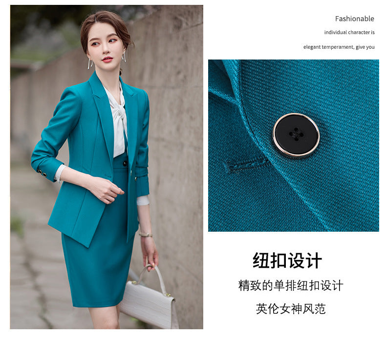 Amazon European and American Cross-Border Popular Commuter Foreign Trade Women's Blazer Professional Pants Dress Two-Piece Suit
