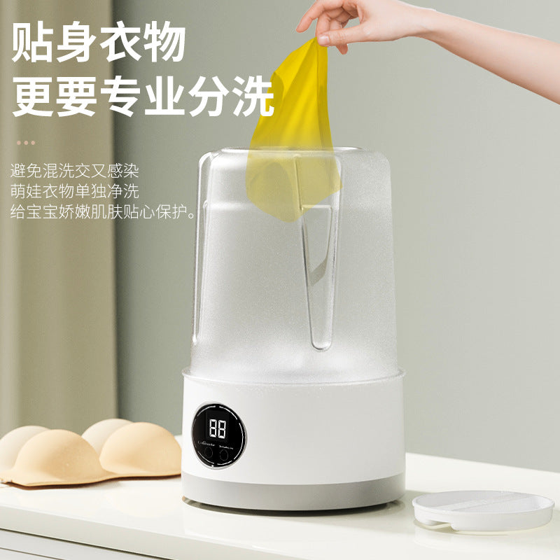 Small Mini Washing Machine Household Fully Automatic Small Washing Machine Washing Socks Mask Desktop Rechargeable Washing Machine