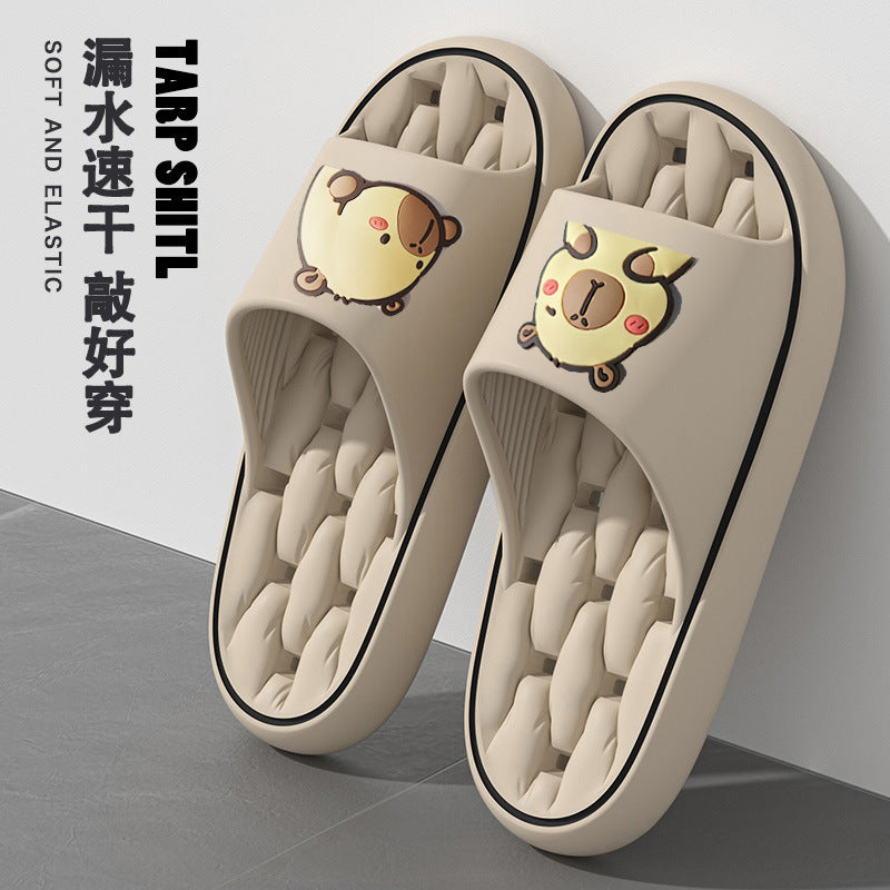 Kapi Barra Eva Slippers Women's Home Indoor Bath Shoes Bathroom Leakage Non-slip Slippers Men's Breathable Sandals